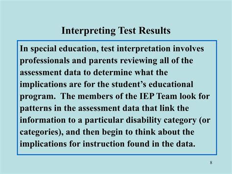interpreting test results ppt